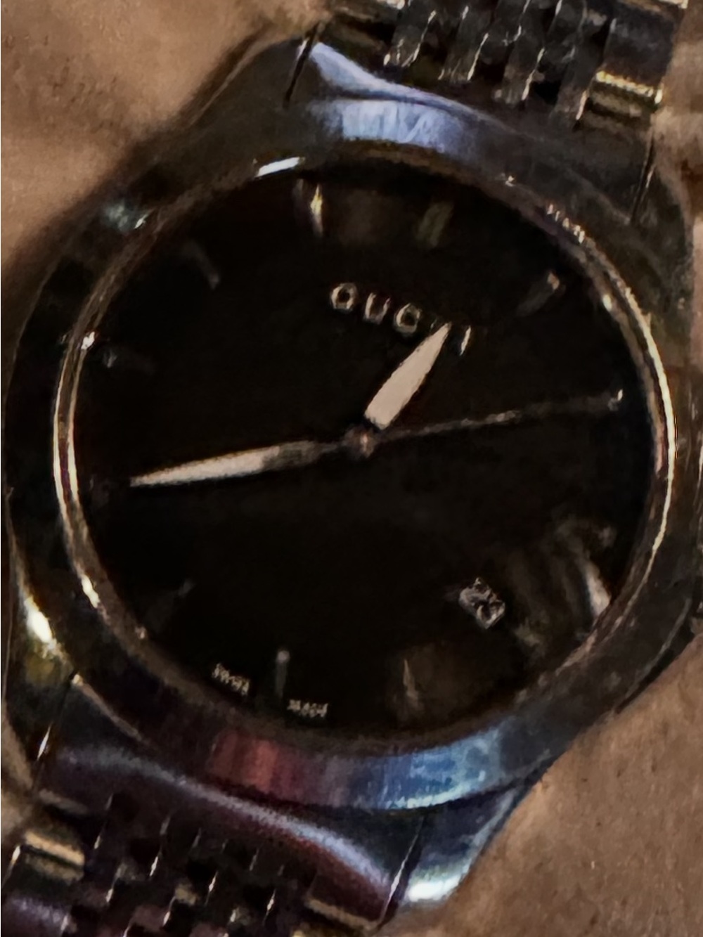 Gucci WOMAN Stainless Steel Black Dial Watch